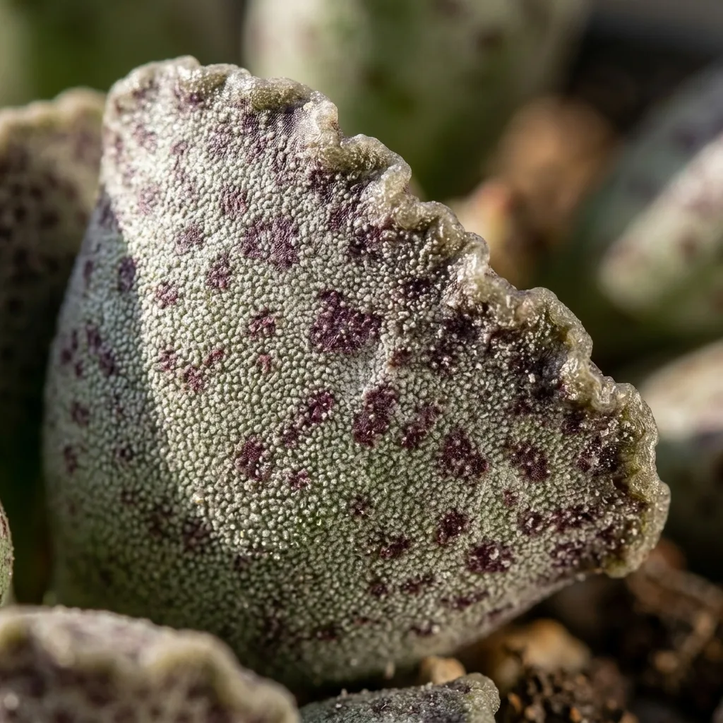 Adromischus Sukkulenten-Pflegeanleitung: Physiologie praller Blätter und ein Protokoll gegen Wurzelfäule - Botanisches Detail und Blattmorphologie