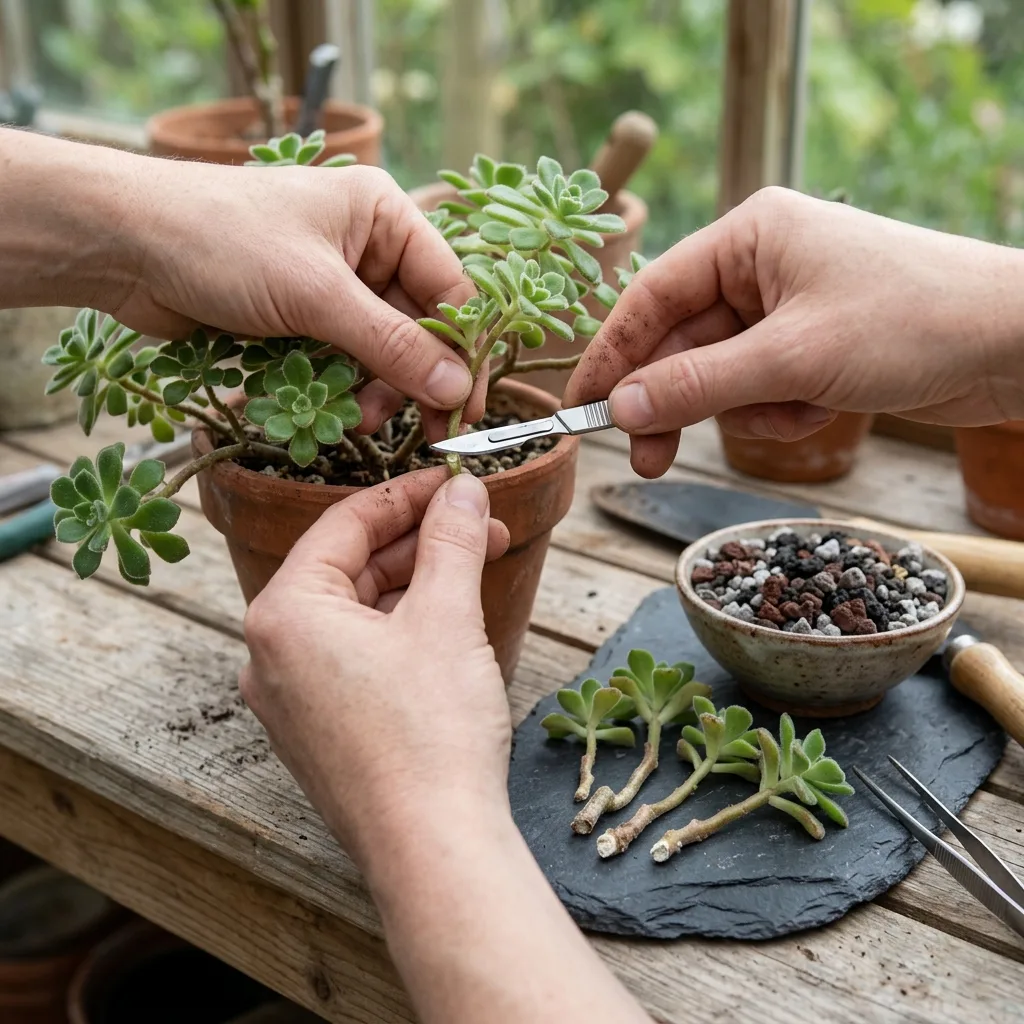 Aichryson Succulent Care Guide: Tree of Love Physiology, Cultivation, and Pruning Protocol - Care and Propagation Step