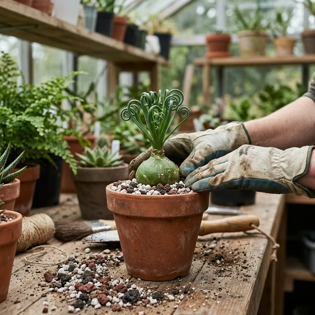 Tirbüşon Albuca (Albuca spiralis) Bakım Rehberi: Kıvrık Yaprakların Sırrı ve Soğanlı Sukulent Yetiştiriciliği - Saksılama ve Çoğaltma Aşaması