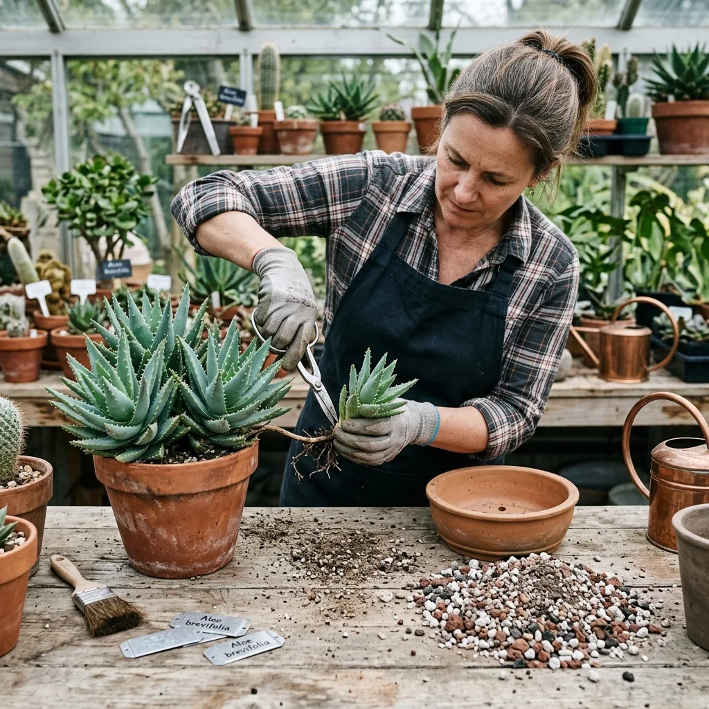 Guía de Cuidados del Aloe de Hoja Corta (Aloe brevifolia): Secretos Botánicos de las Rosetas Azules - Guía de Cuidado y Propagación