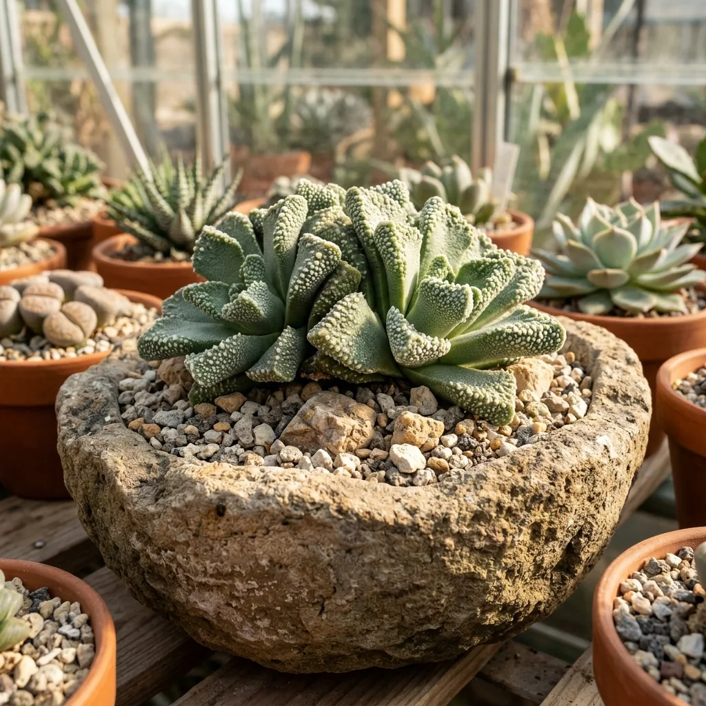 Guía de Cuidados de Aloinopsis malherbei (Suculenta Joya Gigante): La Estrella Dentada del Desierto de Karoo