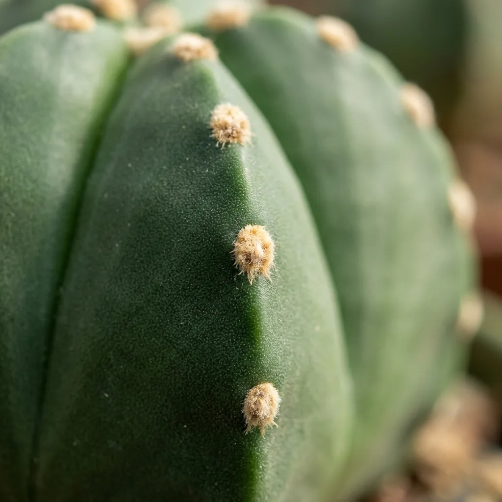 Astrophytum myriostigma var. nudum: Pflegeanleitung für den Nackten Bischofsmützen-Kaktus - Botanisches Detail und Blattmorphologie