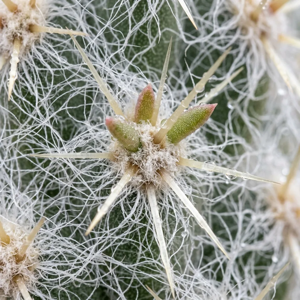 The Old Man in White: Austrocylindropuntia vestita (Cotton Pole Cactus) Care Guide - Botanical Detail and Leaf Morphology