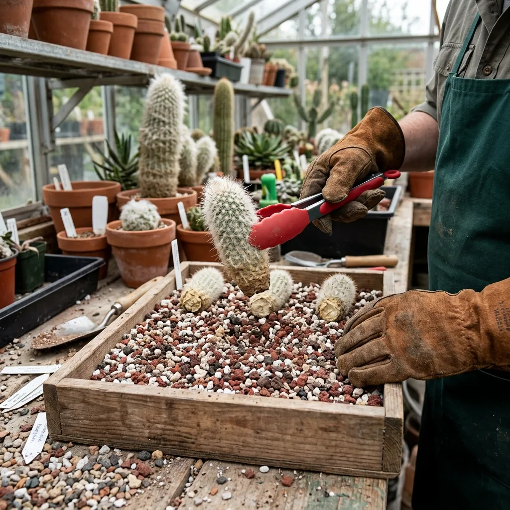 The Old Man in White: Austrocylindropuntia vestita (Cotton Pole Cactus) Care Guide - Care and Propagation Step