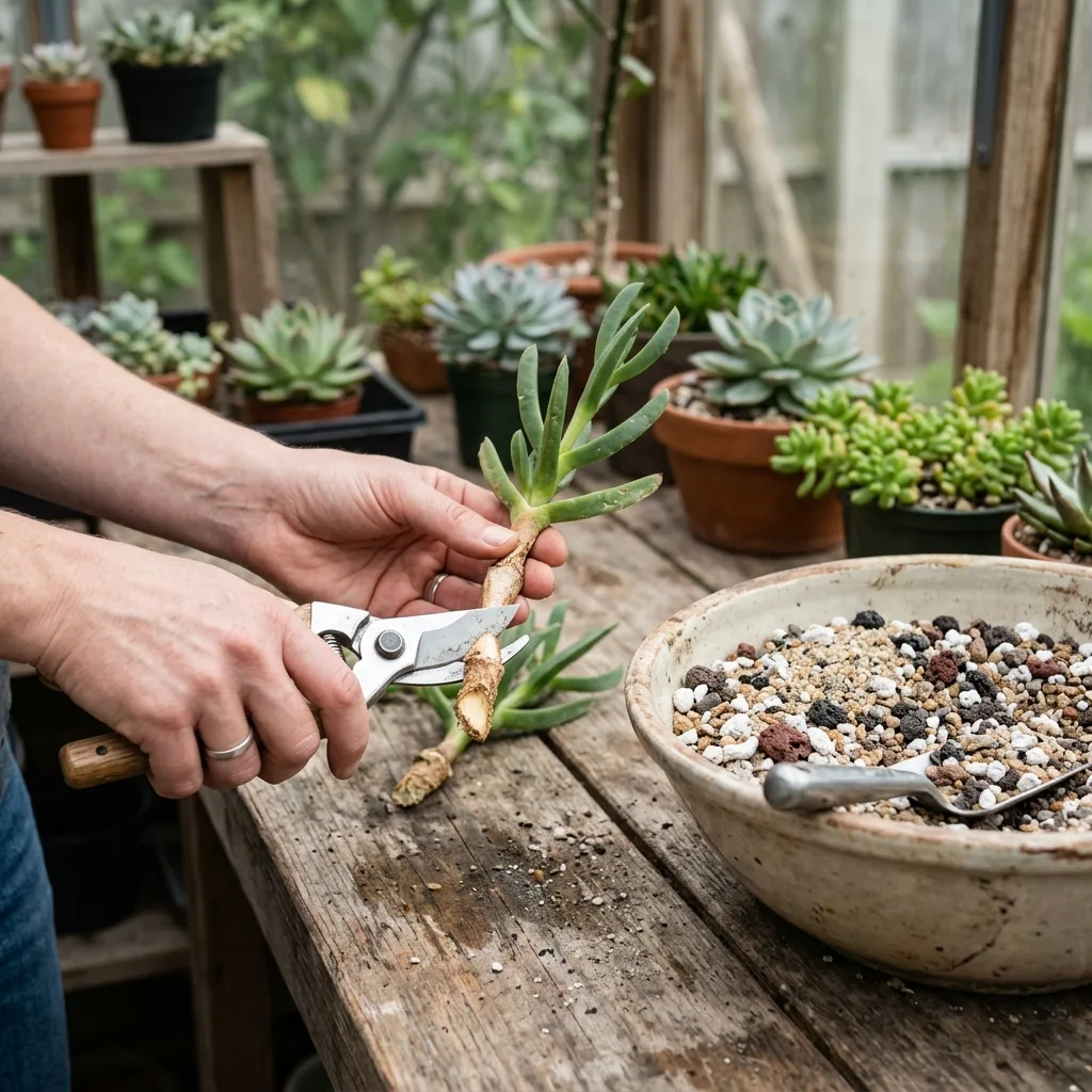 Carpobrotus (Cadı Pençesi / Kazayağı) Sukulent Yetiştirme, Bakımı ve Çürüme Kurtarma Rehberi - Saksılama ve Çoğaltma Aşaması