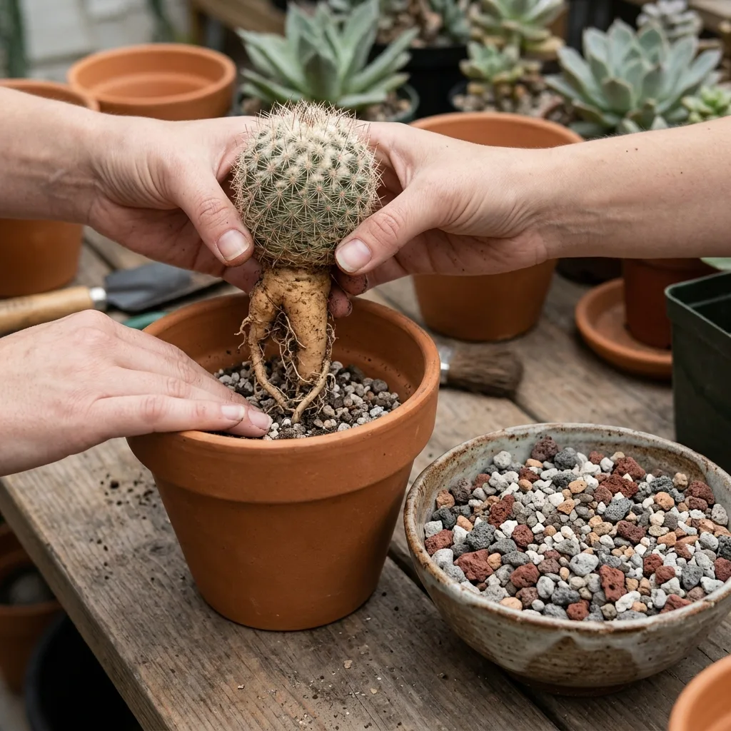 Coryphantha Succulent and Cactus Care Guide: Tubercle Anatomy, Taproot Management, and Rot-Free Cultivation - Care and Propagation Step