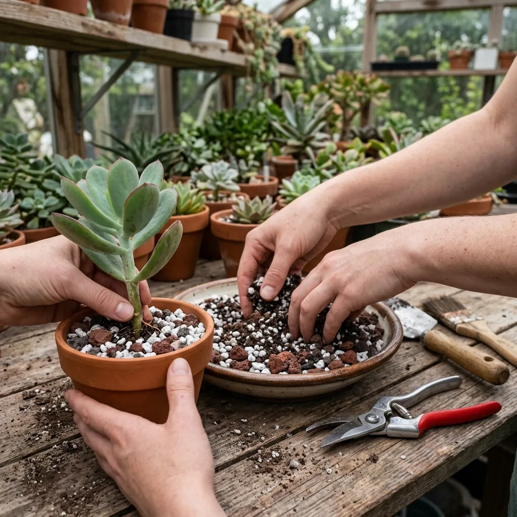 Cotyledon Sukulenti Büyütme ve Bakım Rehberi: Etli Yaprak Fizyolojisi, Işık ve Çürümesiz Yetiştirme Protokolü - Saksılama ve Çoğaltma Aşaması