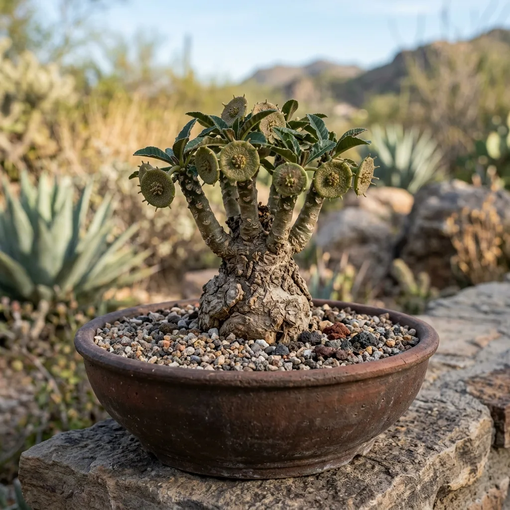 Guía de Cuidados de la Dorstenia: Anatomía del Cáudex, Escudo Floral y Protocolo de Cultivo