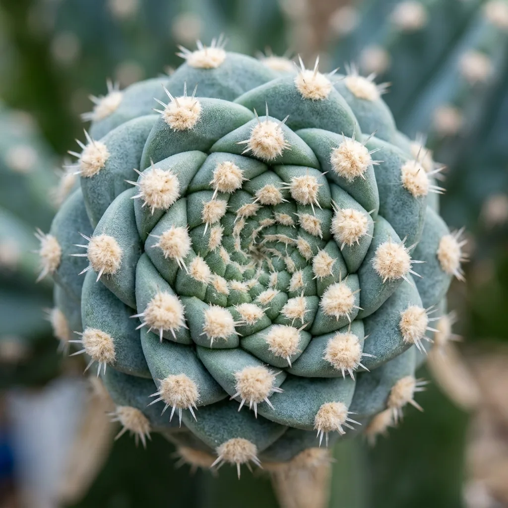 The Magic of the Spiral Cactus: Eulychnia castanea f. varispiralis Care and Botanical Guide - Botanical Detail and Leaf Morphology