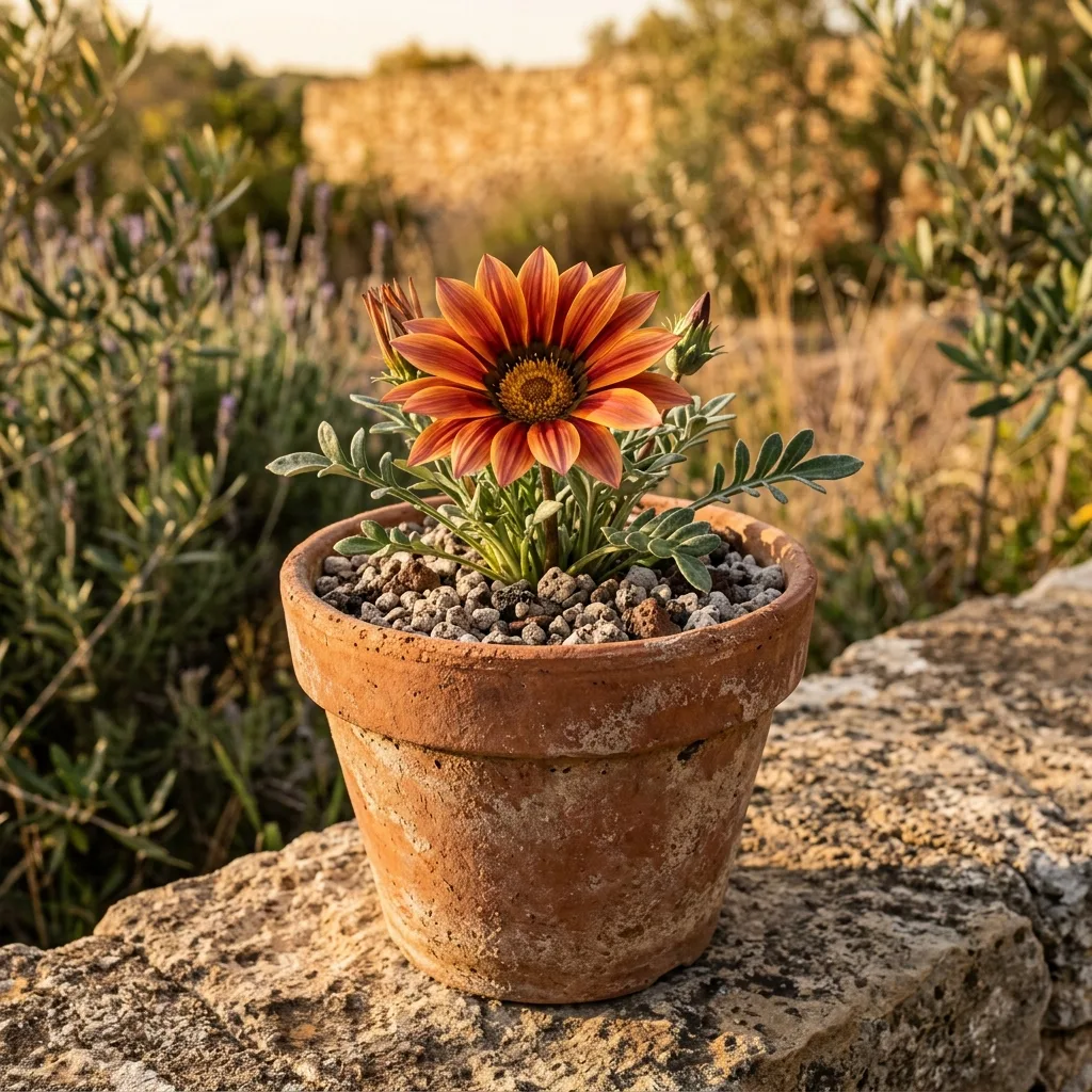 Ideal Soil, Pot Dynamics, and Root Aeration Guide for Gazania krebsiana (Terracotta Gazania)