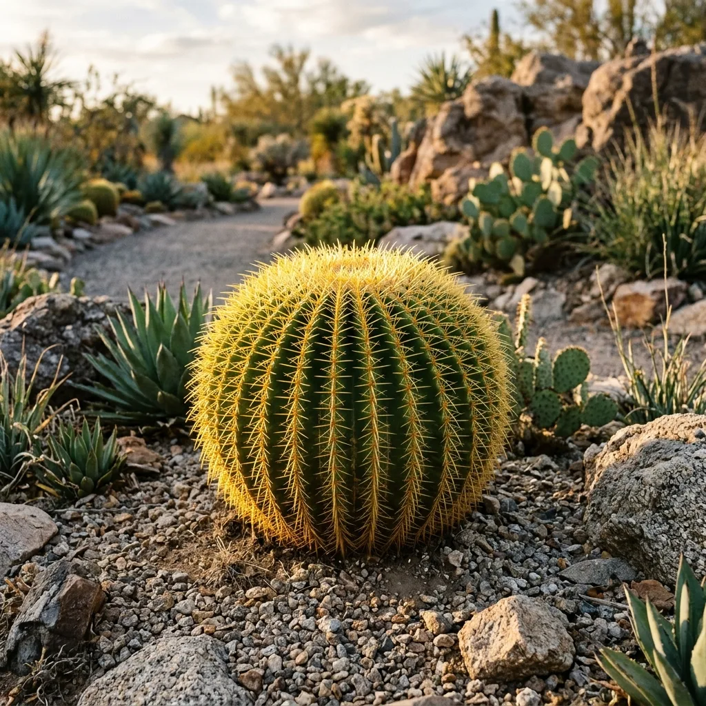 Cuidados del Echinocactus grusonii (Asiento de Suegra): Secretos de Crecimiento y Floración de la Joya del Desierto