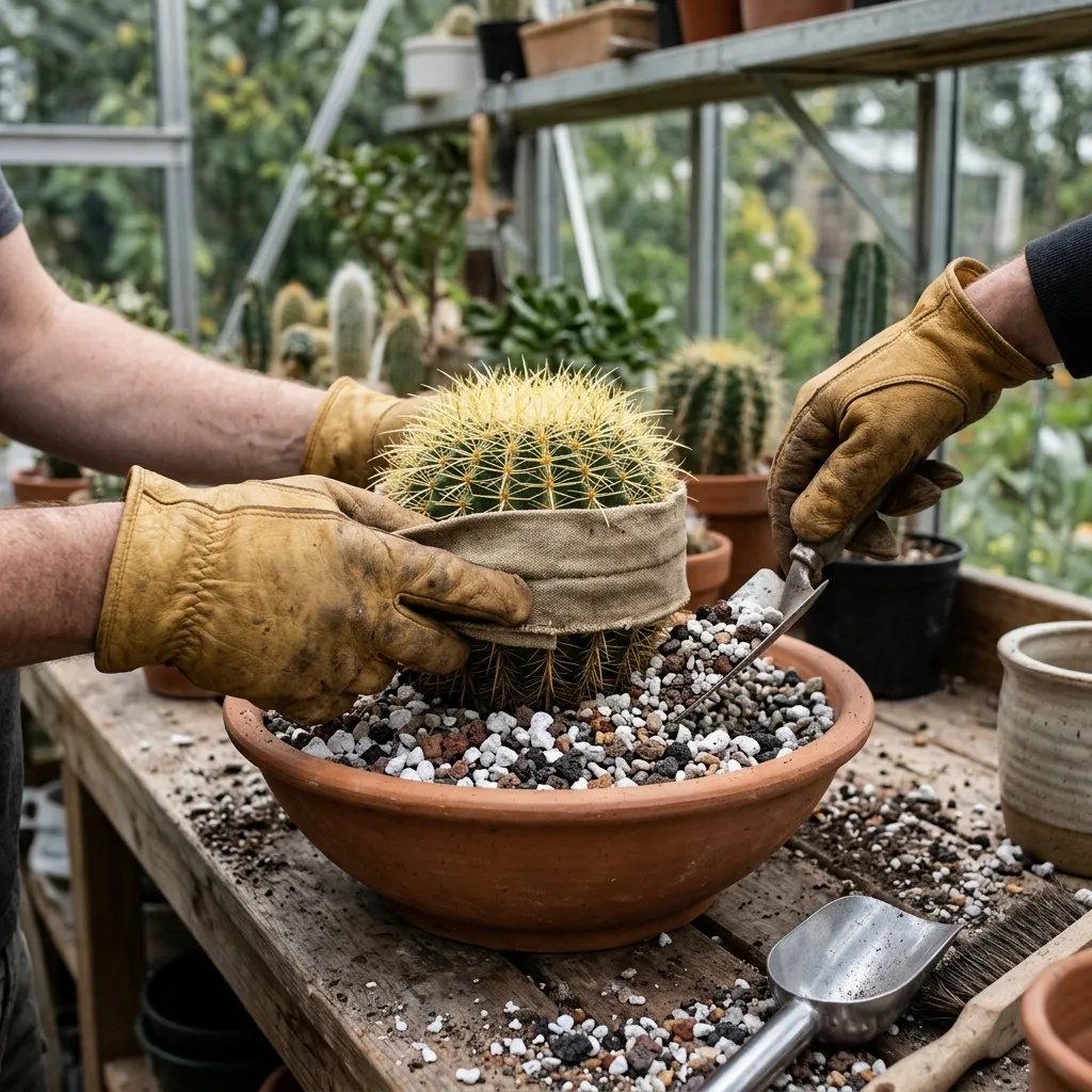 Echinocactus grusonii (Golden Barrel Cactus) Care: Secrets to Growth and Spectacular Blooms - Care and Propagation Step