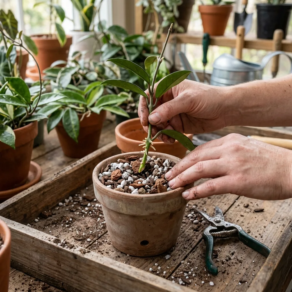 Hoya Carnosa (Balmumu Bitkisi) Hastalıkları, Yaprak Sararması ve Kurtarma Rehberi - Saksılama ve Çoğaltma Aşaması