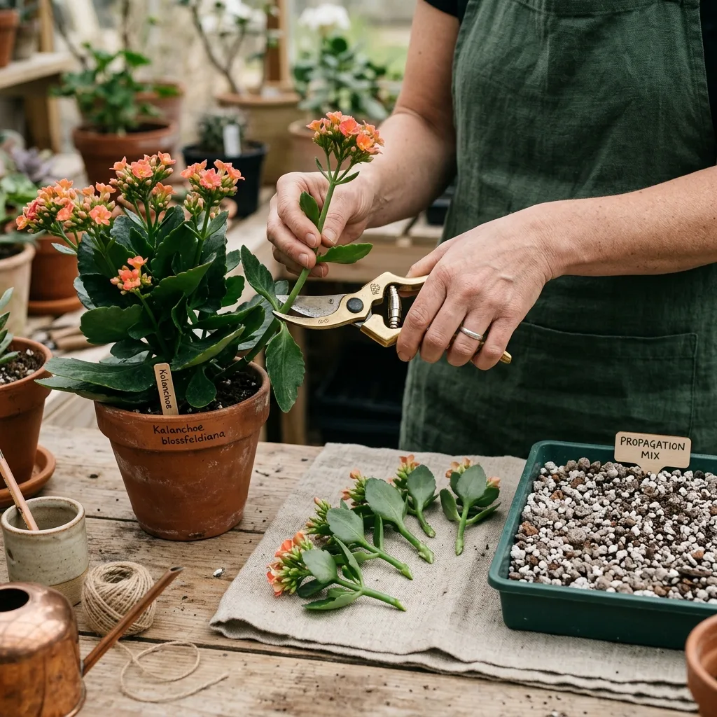 Alevli Katy (Kalanchoe blossfeldiana) Bakım Rehberi: Sürekli Çiçek Açtırma ve Botanik Sırları - Saksılama ve Çoğaltma Aşaması