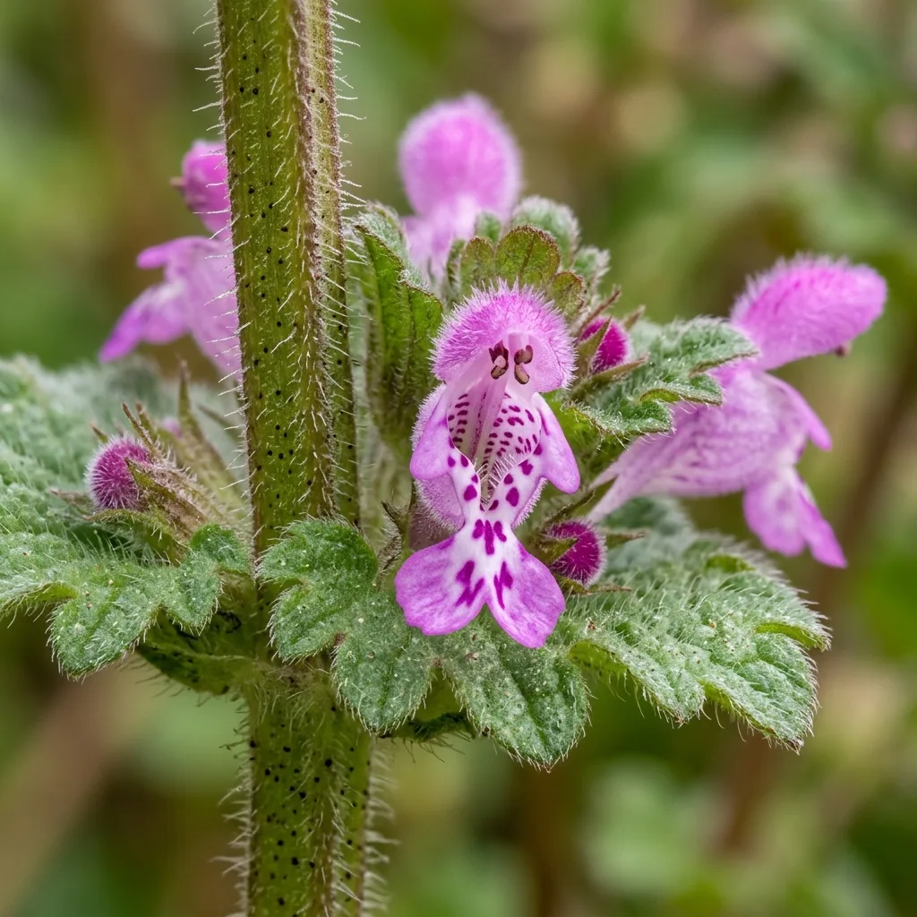 Lamium amplexicaule (Stängelumfassende Taubnessel): Erkennung, Schäden und Bekämpfung in Sukkulenten-Arrangements und Steingärten - Botanisches Detail und Blattmorphologie