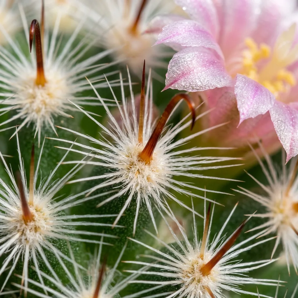 Hair Pincushion Cactus (Mammillaria crinita): Botanical Secrets of Silky Spines and Vibrant Flower Crowns - Botanical Detail and Leaf Morphology
