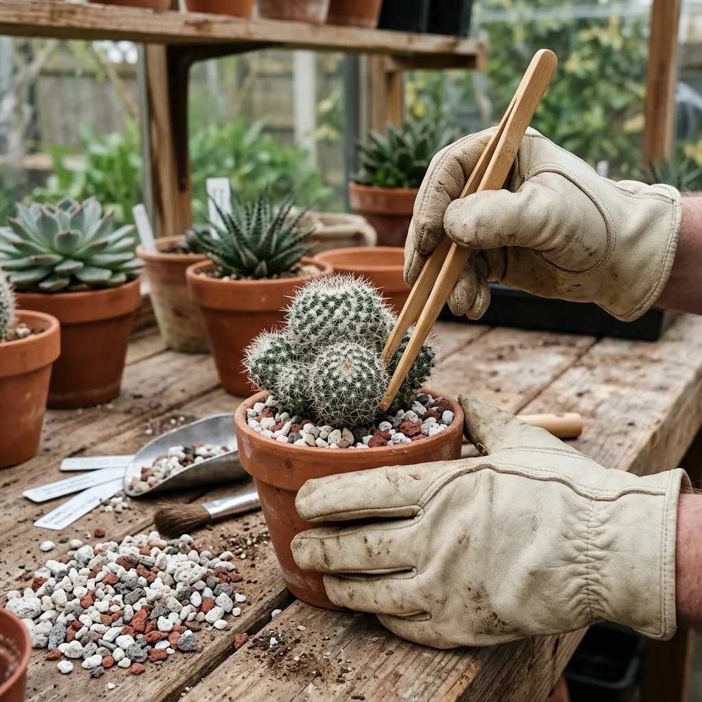 Hair Pincushion Cactus (Mammillaria crinita): Botanical Secrets of Silky Spines and Vibrant Flower Crowns - Care and Propagation Step