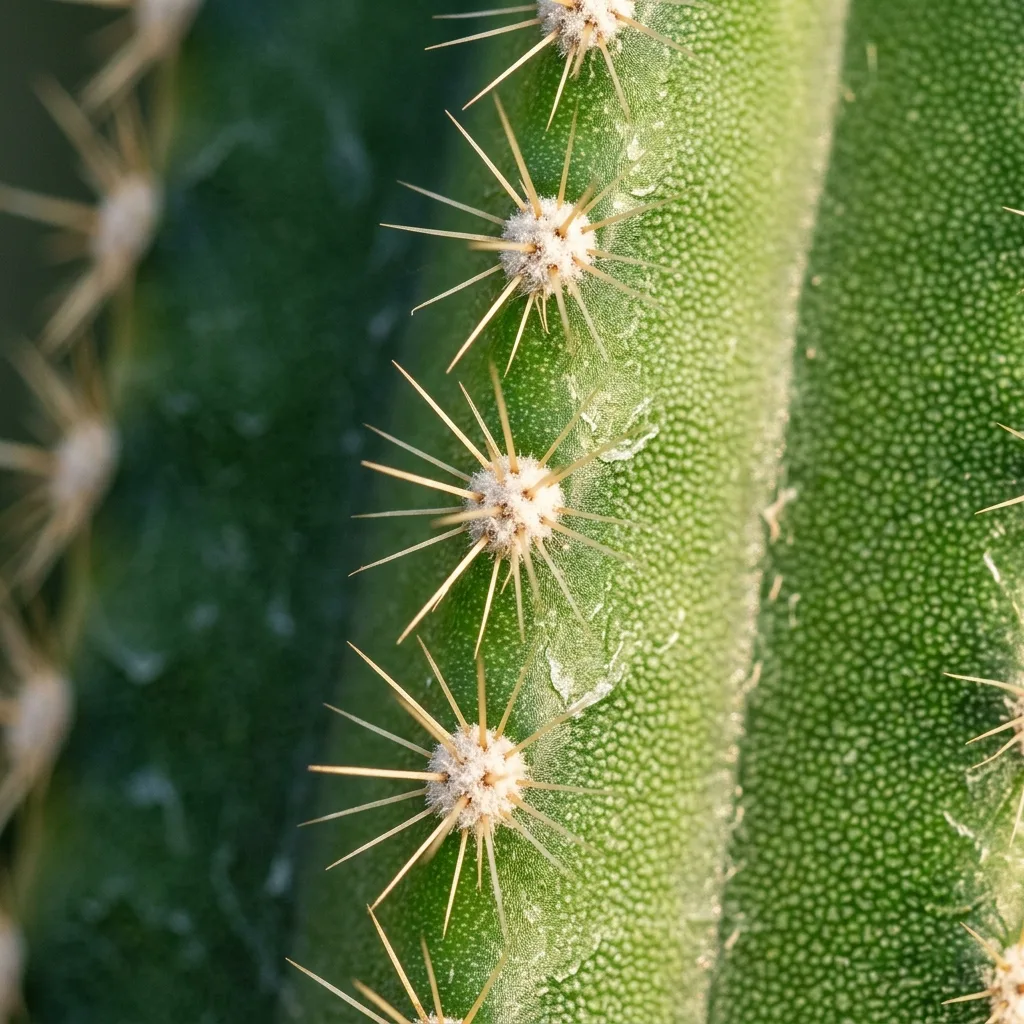Märchenschloss-Kaktus (Acanthocereus tetragonus) Pflege- und Kultivierungsanleitung: Botanische Geheimnisse der Miniatur-Burgen - Botanisches Detail und Blattmorphologie