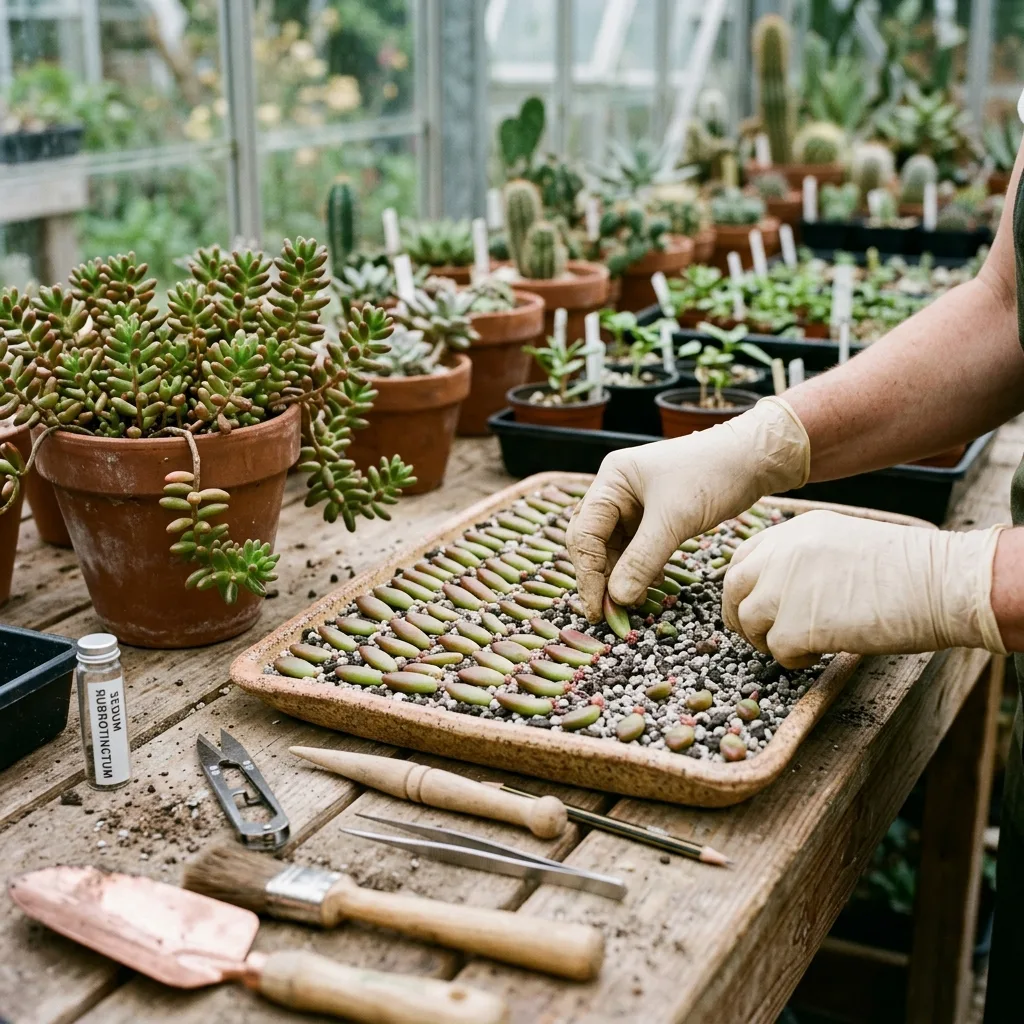 Guía de Cuidados de Sedum rubrotinctum: Fisiología de la Coloración y Propagación - Guía de Cuidado y Propagación