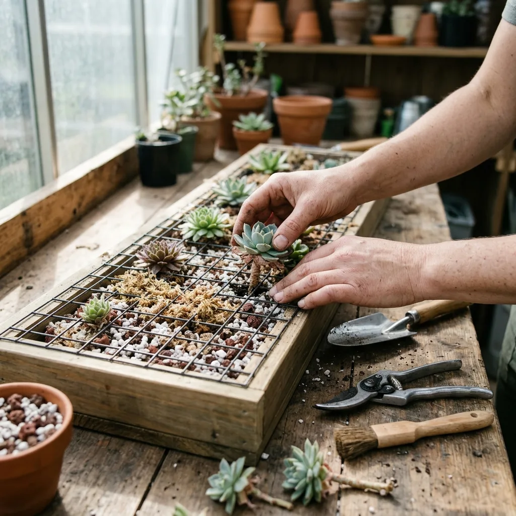 ¿Cómo Cultivar un Cuadro Vivo de Suculentas? El Arte del Jardín Vertical y su Protocolo de Mantenimiento - Guía de Cuidado y Propagación