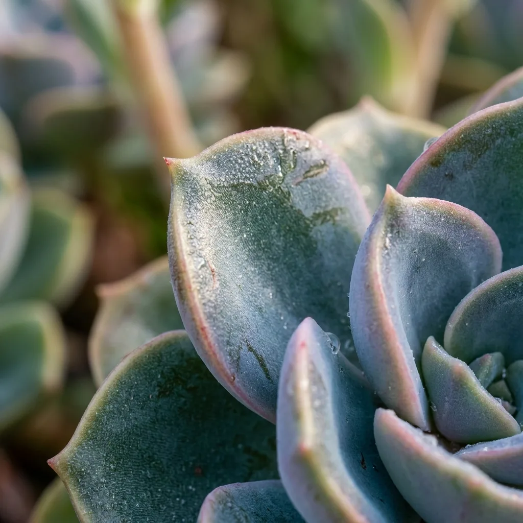 Wollige Spinnweben-Hauswurz Pflege: Sempervivum arachnoideum subsp. tomentosum - Botanisches Detail und Blattmorphologie